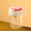 Electric glass mixing cup, 300ml portable protein powder shaker cup for kitchen daily use. - 300ml / Glass / Red Handle