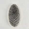 Men oval beard brush styling hair comb soft bristle air cushion grooming tool for daily use - Oval Style (H9419)