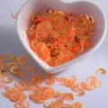 Paillettes stelle e luna brillanti per fai da te e decorazione resina dettagli vista - Arancione