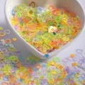 Lentejuelas de corazón de resina iridiscente para relleno de resina UV manualidades decor - 10 g / Multicolor