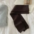 Vrouwen dik katoen over knie beenwarmers winter warme lange thermische sokken bruin - Platte Beenwarmers / koffiekleur