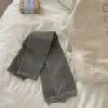 Vrouwen winter dikke gebreide over knie beenwarmers grijs warme lange sokken mode - Sectionele Compressie Stijl / Middelgrijs