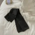 Dames winter verdikte gebreide over de knie beenwarmers donkergrijze thermische lange sokken - Sectionele Compressie Stijl / donkergrijs