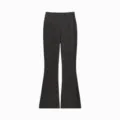 Women's high waist casual slim fit solid color stretch long flare pants for daily wear autumn - S / Bottoms / Dark Heather Gray