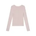 Femme Manches Longues Col Rond Thermique Sous-vêtement Couche De Base Rose Hiver - Rose Brumeux