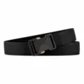 Men Classic Black Nylon Tactical Belt with Quick Release Metal Buckle Outdoor Webbed Belt - Length 120cm Width 3.8cm / Black Buckle - Black