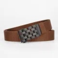 Men tactical nylon canvas belt brown military training automatic metal buckle sku - 120cm-3.5cm / Coffee