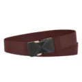 Men tactical elastic belt with quick release black buckle outdoor woven pants strap - Length 150cm Width 3.5cm / Coffee