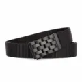 Black tactical nylon canvas belt with metal automatic buckle for outdoor sports use. - 120cm-3.5cm / Black