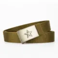 Nylon tactical belt with automatic metal buckle in wolf brown color for daily casual wear. - Length 120cm Width 3.5cm / Coyote Brown