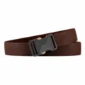 Men's Woven Nylon Tactical Belt with Black Quick Release Buckle in Coffee Brown Color - Black Buckle - Coffee