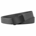 Grey tactical canvas belt for men with black push buckle minimalist nylon webbing design. - 120 cm / Gray