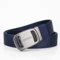 Blue tactical nylon belt with alloy automatic buckle outdoor casual trousers belt mens - Sapphire Blue