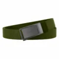 Men tactical nylon canvas belt with black buckle, casual military web belt for sports. - Length 120cm Width 3.5cm / Black Buckle Army Green