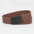 Woven Elastic Belt Coffee Brown with Black Quick Release Buckle Casual Tactical Style - 130cm / Black Buckle Coffee