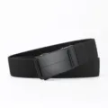 Men's tactical belt black nylon alloy buckle casual elastic canvas waist strap daily wear - Length 120cm Width 3.5cm / Black Buckle - Black