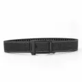 Men canvas belt denim black casual outdoor sports tactical belt with black buckle - Black Buckle - Denim Black