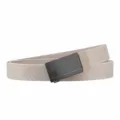 Men's nylon braided belt with black automatic metal buckle, khaki casual tactical waist belt. - 120cm / Black Buckle Khaki