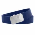 Royal blue tactical braided elastic belt with silver quick-release buckle for men casual - 130cm / Silver Buckle - Royal Blue