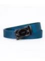 Men's casual tactical woven belt with black automatic buckle in dark blue nylon stylish - Sports Car Buckle - Royal Blue