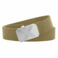 Taktischer Gurt aus Nylon mit Metallschnalle und X-Muster für Herren und Alltag. - Silberne Schnalle - Kojote Braun