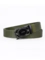 Men tactical nylon woven belt with black automatic buckle casual outdoor stylish waist belt - Sports Car Buckle - Army Green