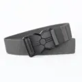 Dark grey tactical nylon belt with alloy buckle, durable outdoor casual web belt. - Dark Gray / Length 120cm Width 3.8cm