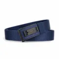 Royal blue tactical nylon canvas belt with stylish black automatic buckle for men. - 120cm-3.5cm / Black Buckle Royal Blue