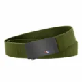 Army green woven elastic belt with black automatic buckle, casual stretch fabric strap. - 120cm / Army Green