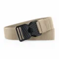 Men's casual elastic woven tactical belt with quick-release alloy buckle in khaki. - Khaki