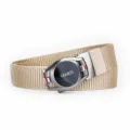 Khaki nylon automatic buckle belt for men casual business canvas belt stylish design - Watch Buckle - Khaki