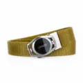 Men's tactical canvas belt with automatic metal buckle in wolf brown color variant. - Watch Buckle - Wolf Brown