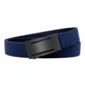 Men's elastic tactical belt in royal blue with black alloy buckle for casual wear. - 120cm / Black Buckle Royal Blue