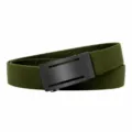 Men's army green tactical belt featuring black alloy buckle, elastic casual canvas belt for men style. - 120cm / Black Buckle Army Green