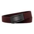 Men's elastic canvas tactical belt with black alloy buckle, breathable casual belt. - Black Buckle - Coffee