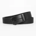 Men's Black Nylon Automatic Buckle Belt Casual Business Daily Wear Trousers Belt - Black / Length 120cm Width 3.5cm