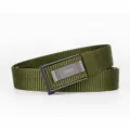 Military green tactical nylon canvas belt with alloy automatic buckle for men outdoor use - Inner Wear Rectangular Buckle - Army Green