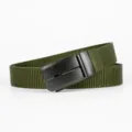 Men's classic nylon belt with automatic buckle, durable military green casual pants strap. - Army Green / Length 120cm Width 3.5cm