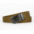 Men tactical nylon belt with automatic metal buckle casual webbing belt coyote brown - Coyote Brown