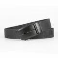 Men's Nylon Belt Dark Grey Automatic Buckle Casual Business Pants Belt Accessory - Dark Gray