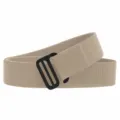 Men's tactical nylon belt khaki stretch canvas pants belt with black buckle for outdoor sports - Length 115cm Width 3.8cm / Black Buckle - Khaki