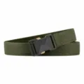 Military green tactical belt featuring a black buckle and elastic nylon for outdoor men use. - Length 120cm Width 3.8cm / Black Buckle Army Green