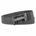 Men canvas belt stretch woven tactical belt with automatic hollow metal H buckle dark grey - Length 120cm Width 3.5cm / Black Buckle Dark Gray