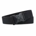 Black nylon tactical belt with durable plug-in buckle for outdoor sports and daily wear. - Black