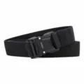 Men's tactical nylon belt with metal quick-release buckle, durable outdoor sports webbing waist belt. - 125cm / Black