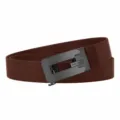 Men's Stretch Canvas Tactical Belt Casual Automatic Buckle Brown Outdoor Everyday - 120cm Long / Black Buckle - Coffee