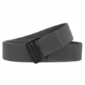 Dark grey tactical nylon belt with black buckle for men, durable outdoor sports canvas strap. - Length 115cm Width 3.8cm / Black Buckle - Gray