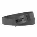Dark grey canvas tactical belt with black automatic buckle for men casual daily wear - Black Buckle Dark Gray