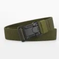Men army green tactical belt elastic canvas casual belt with durable alloy buckle. - Army Green