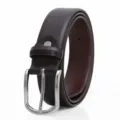 Men vintage brown leather belt with metal pin buckle casual trousers belt for daily wear - Silver Buckle-Coffee
